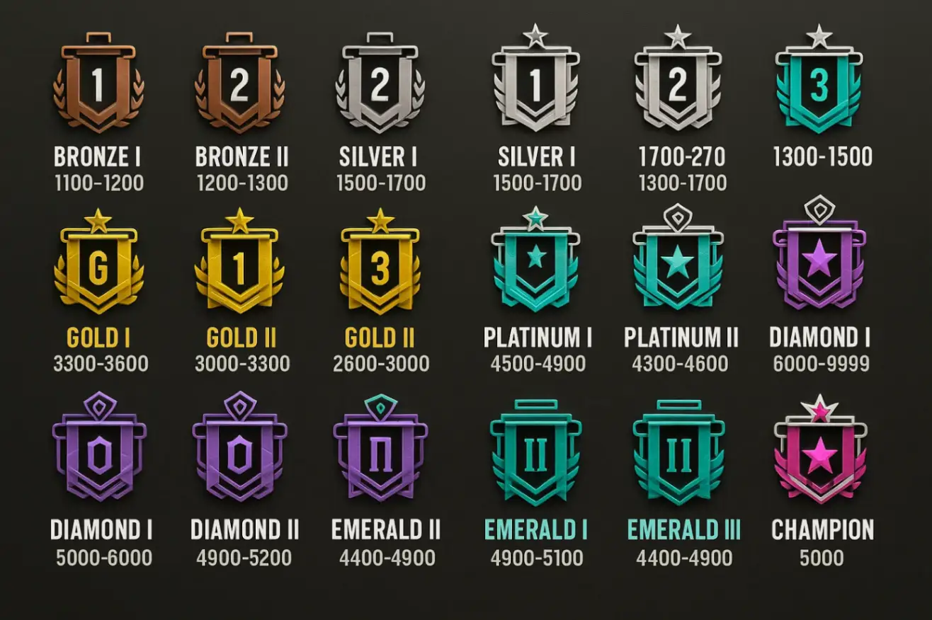 Все ранги Rainbow Six Siege и их распределение